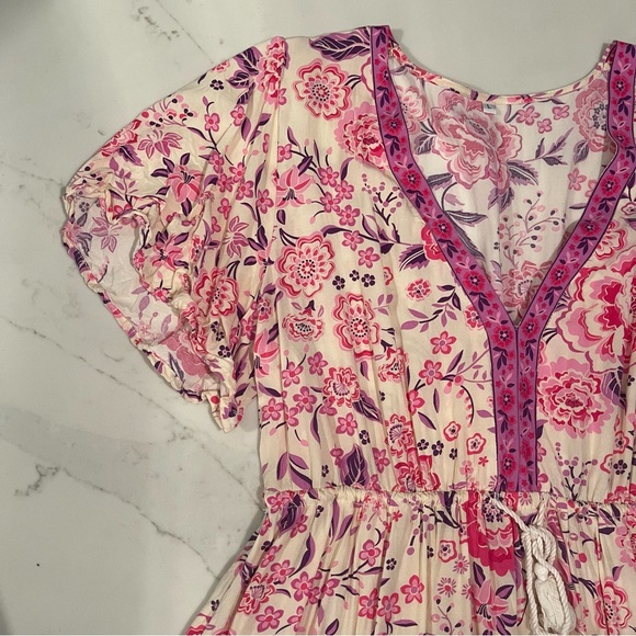 🎉HOST PICK🎉 SHEIN pink floral print mini dress - Picture 7 of 13